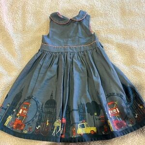 Girls London landmark print dress